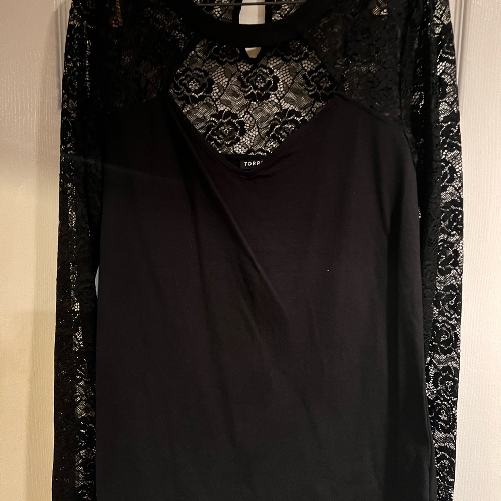 Torrid Elegant Black Lace Top